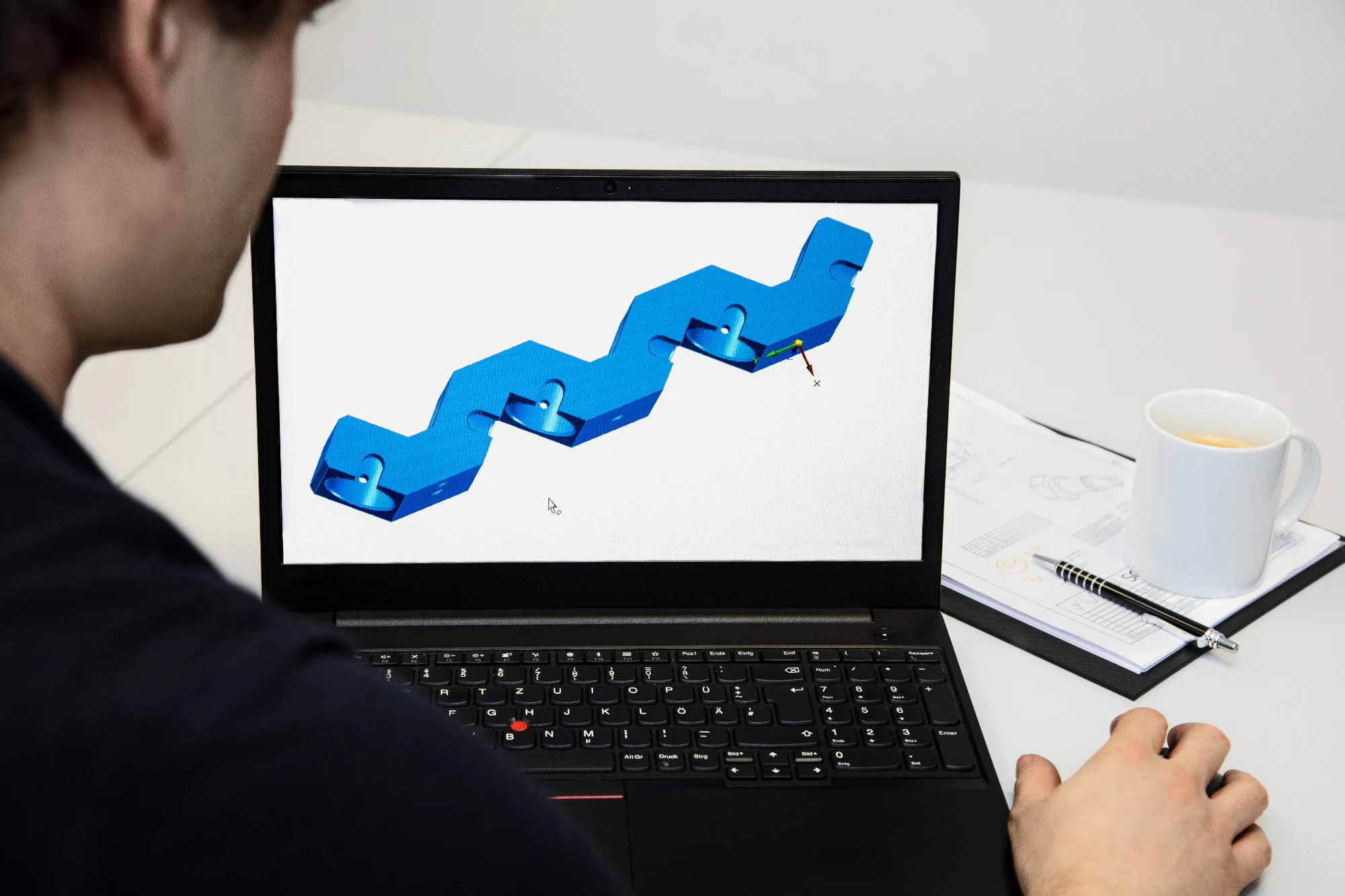 CAD-Konstruktion eines Bauteils